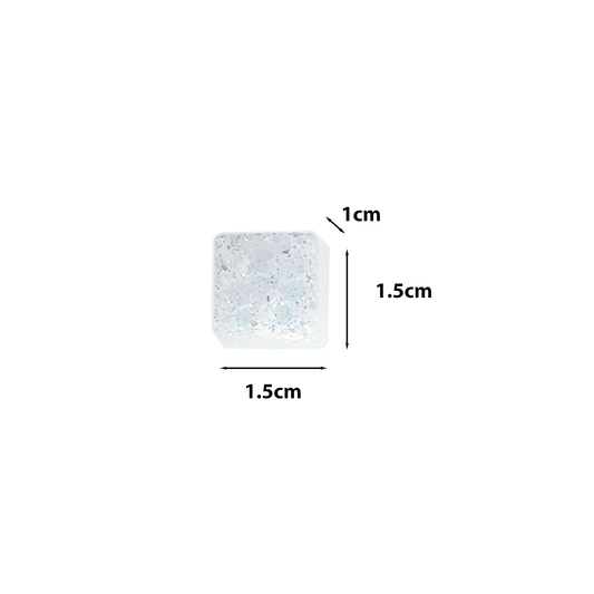 Glitter Milky White Chunky Cube Fridge & Locker Magnets