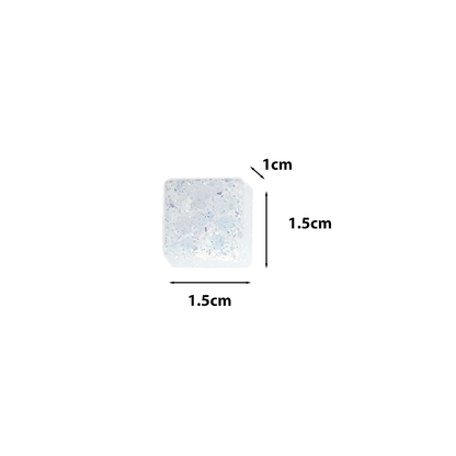 Glitter Milky White Chunky Cube Fridge & Locker Magnets